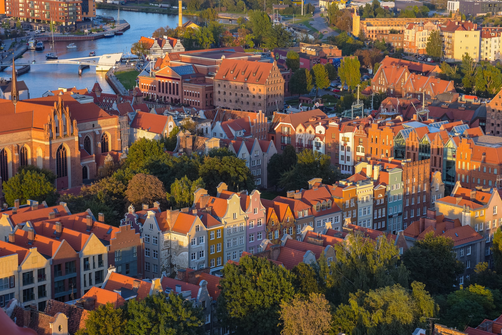 Staden Gdansk i Polen