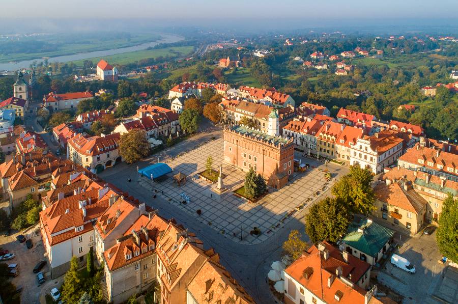 Staden Sandomierz i Polen