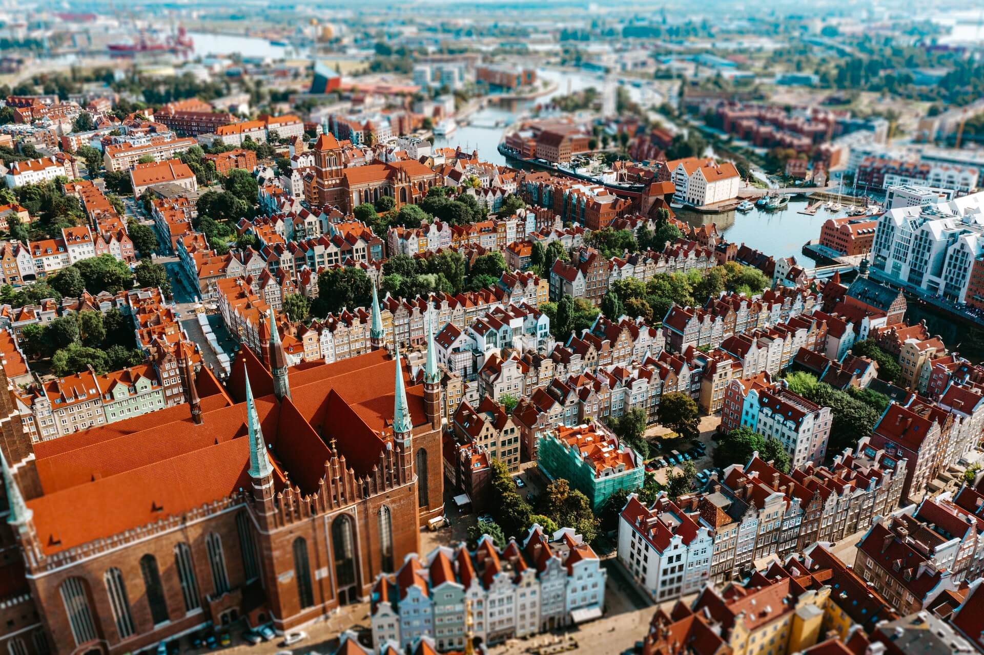 Översiktsbild på Gdansk.